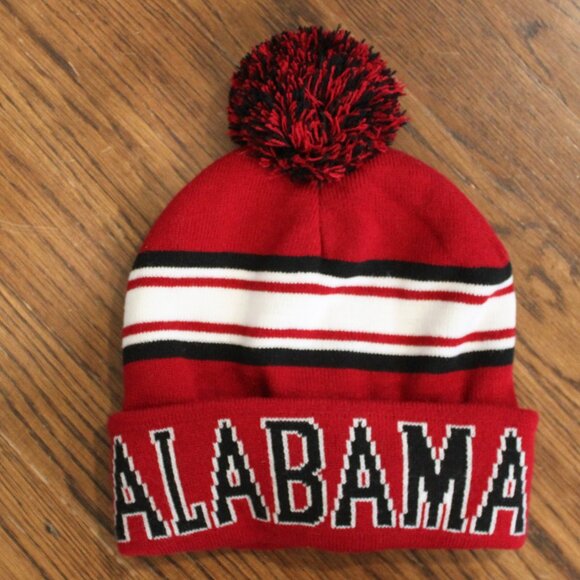 NWOT Alabama Insulated Toboggan Black/Red Pompom Unisex - Picture 3 of 6